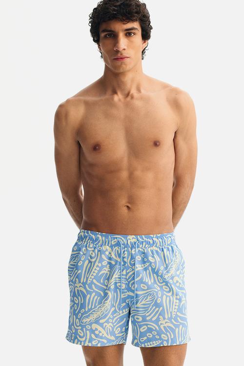 Swim shorts - light blue/patterned
