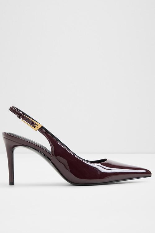 Syliaah closed toe slingback - burgundy