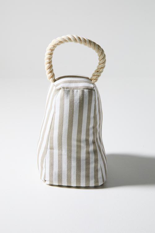 Doorstopper - Taupe & White