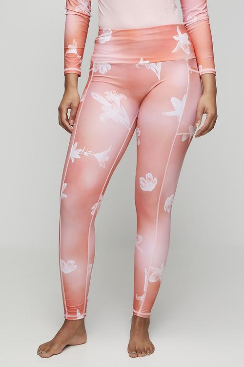 Ladies leggings - floral sunset