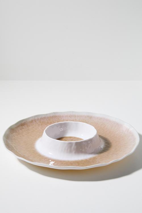 Glaze Melamine Dip Plate 35cm - Rust 