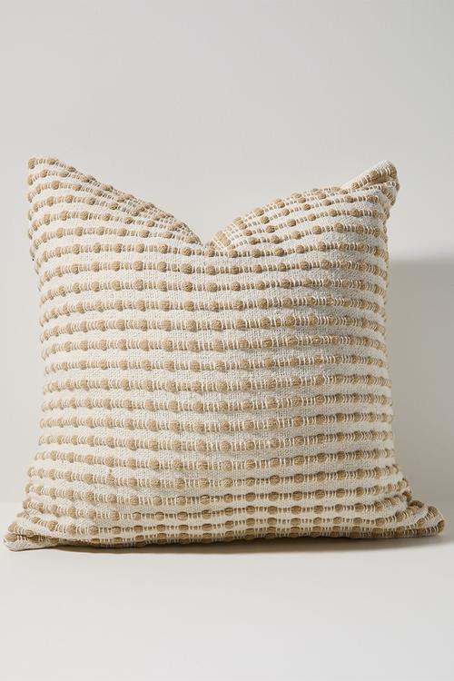 Eve  Woven Stripe Cushion Cover - Natural