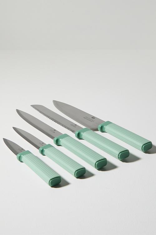 6 Piece Knife Set - Green
