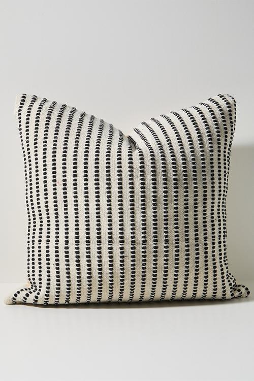 Zephyr Woven Stripe Cushion Cover - Charcoal