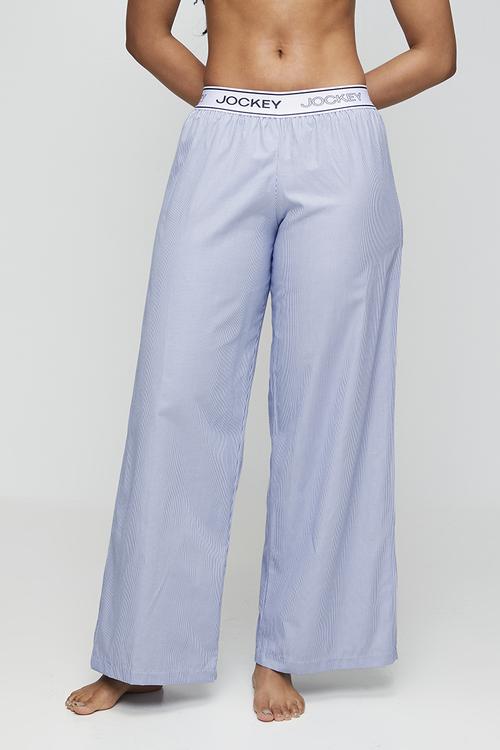 Easy edit woven stripe pj pants - blue