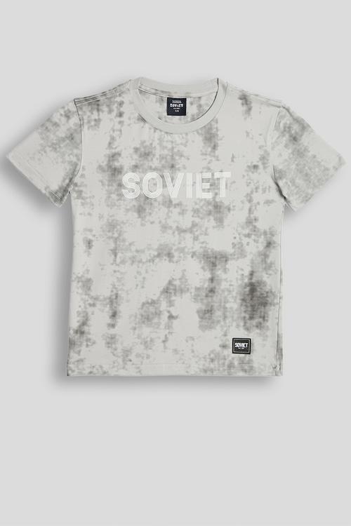 Boys Rotary Print T-Shirt - Cloud