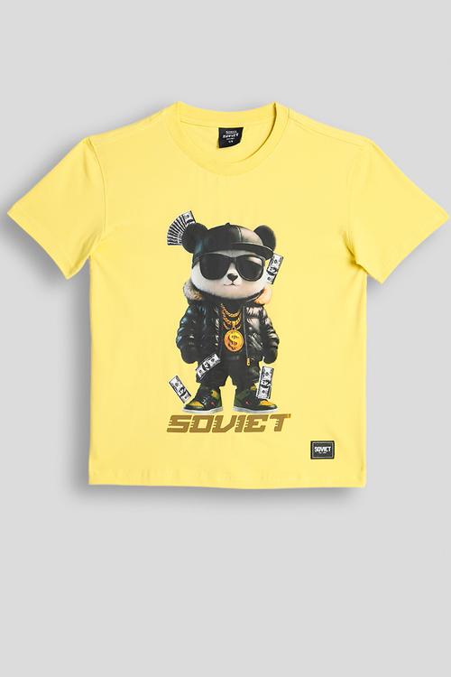 Boys S/Slv Crew Neck Tee (Box Fit) - Butter