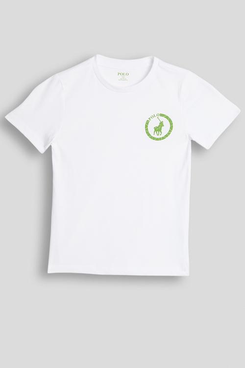Boys Cory Printed Short sleeve Tee - White
