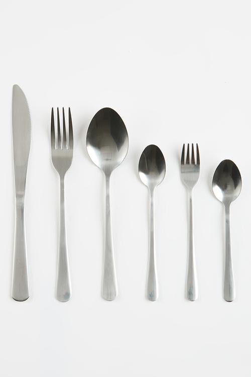 Silver Mirror Polish Cutlery Set 72pcs - silver