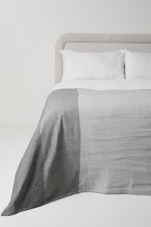 Cotton Melange Blanket - Grey