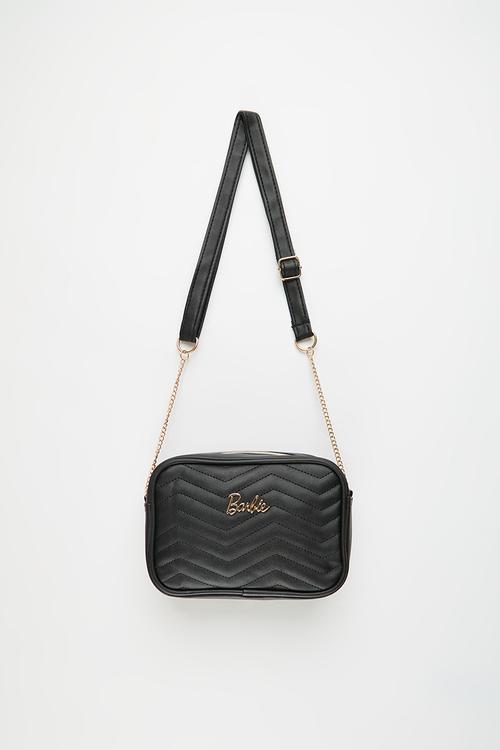 Barbie Chevron Pu Sling Bag - black