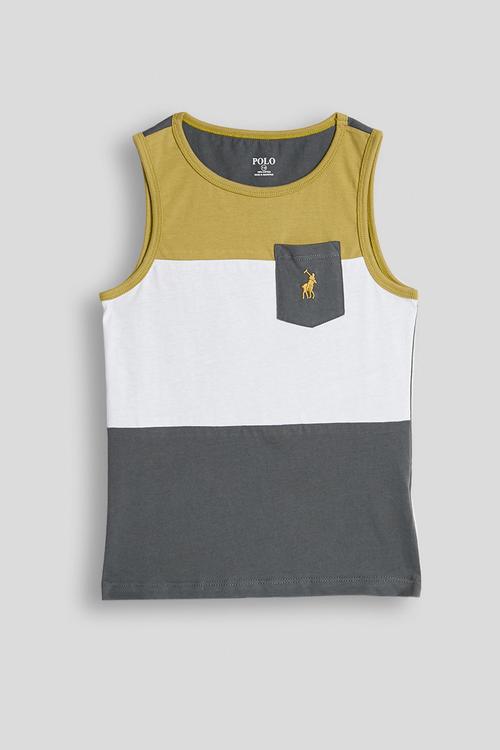 Boys Jude Colour Blocked Vest - Gunmetal