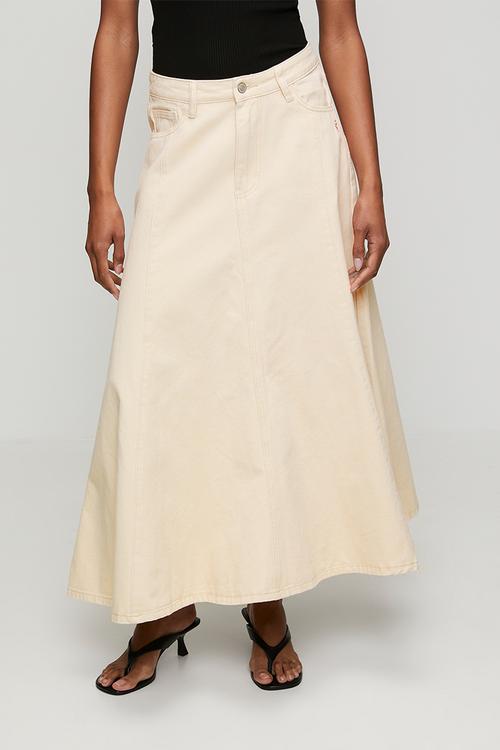Wmn Yara Denim Skirt - Stone Wash