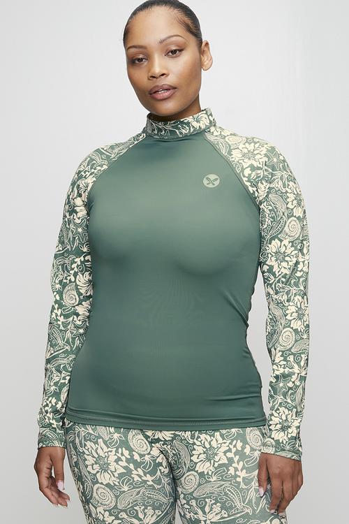 Plus ladies long sleeve rashvest - beach boho