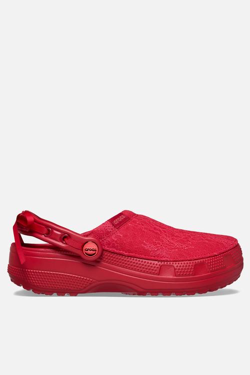 Crafted lace clog - court red