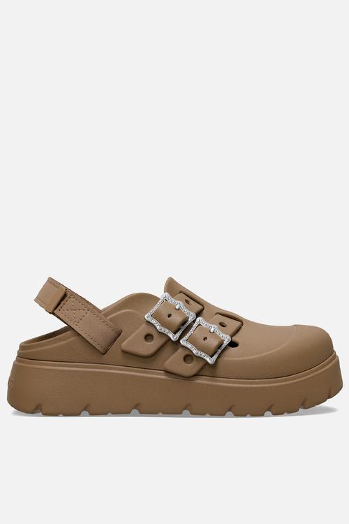 Loaferette bejeweled clog - sepia