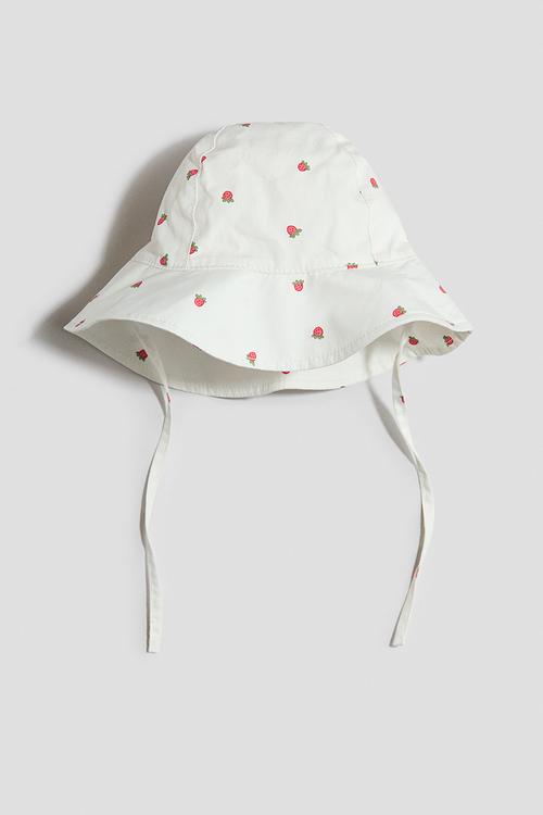 Sun hat - white/strawberries