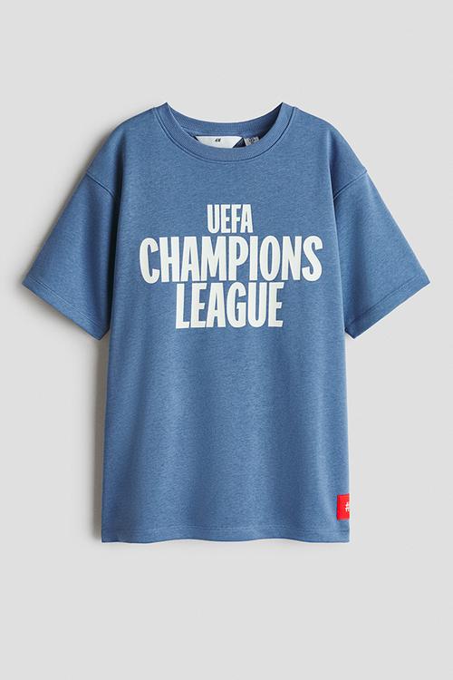 Print-motif T-shirt - blue/uefa champions league