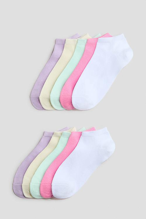 10-Pack trainer socks - white/pink/purple