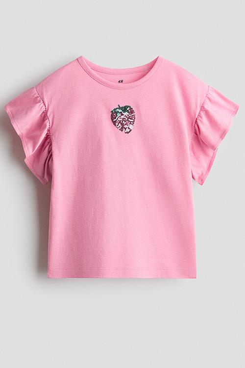 Appliqu?d top - pink/strawberry
