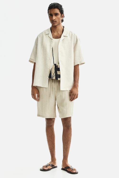 Loose fit shorts  - light beige