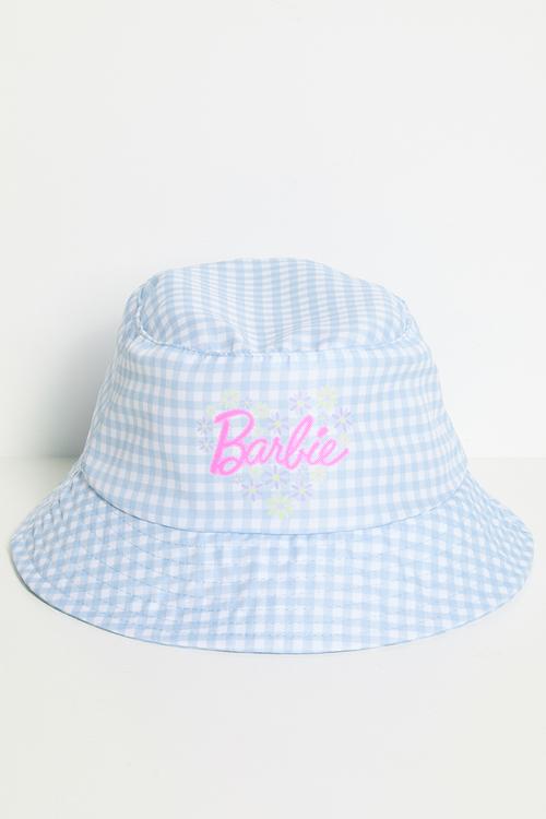 Barbie Gingham Bucket Hat - blue check