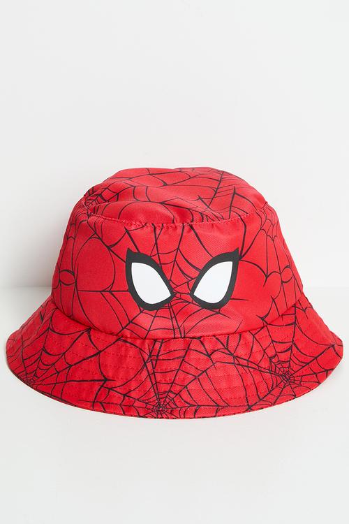 Spiderman Eyes Bucket Hat - red