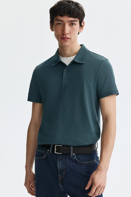 Coolmax? slim fit polo shirt - teal