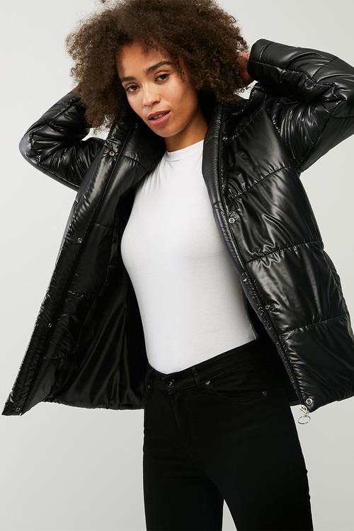Hooded padded jacket