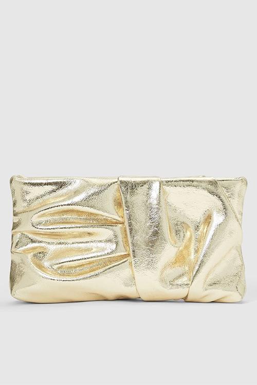 Tully twist clutch in gold