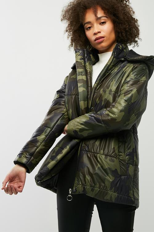 Hooded padded jacket