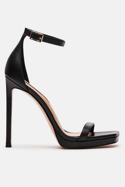 Iridessa open toe ankle strap - black