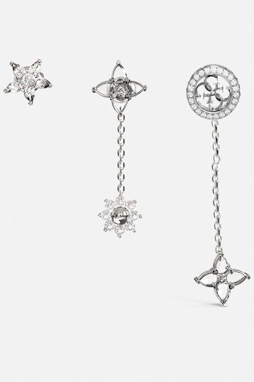 Secret Garden 4G Crystals Set Earrings Rhodium - Silver