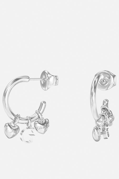 G Talisman 22Mm Multi Charm Hoops Rhodium - Silver