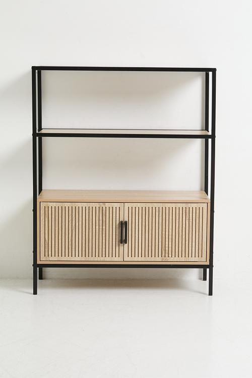 Fluted shelf - black/natural