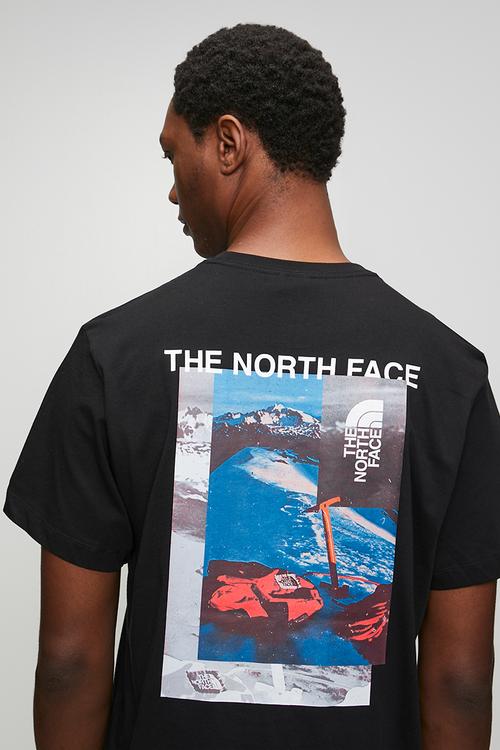 Apex '75 collage relaxed ss tee - tnf black