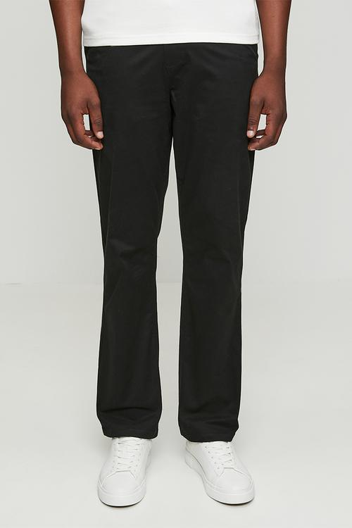Mens essential relaxed leg chino - black