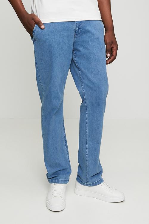 Mens slim original fit ¼ slant denim - blue