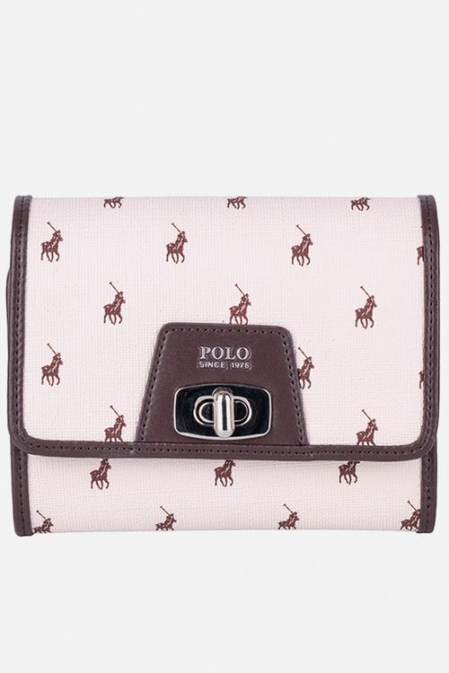 Encore Medium Trifold Purse - Cream