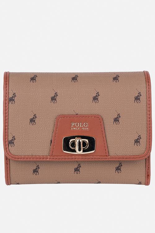 Encore Medium Trifold Purse - Camel