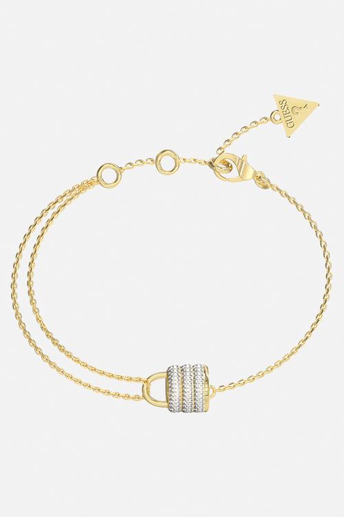 Guess My Secret Goldmini Pave' Padlock - Gold