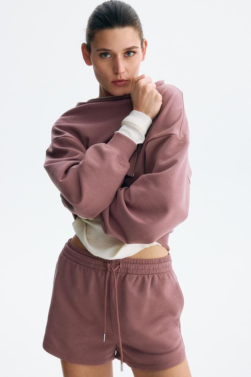 Sweatshirt shorts - dark dusty pink
