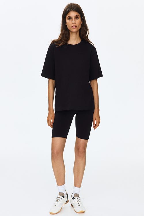 Mama 2-piece cotton jersey set - black