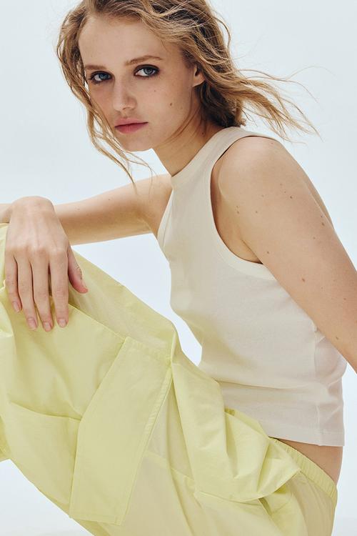 Balloon cargo trousers - light yellow-green