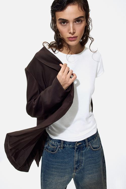 Single-breasted blazer - dark brown
