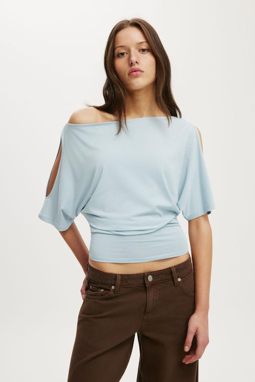 Cold Shoulder Short Sleeve - Iced Marine