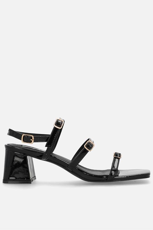 Claire open toe slingback - black