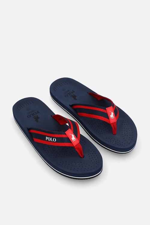 Perforated Flip Flop - Navy