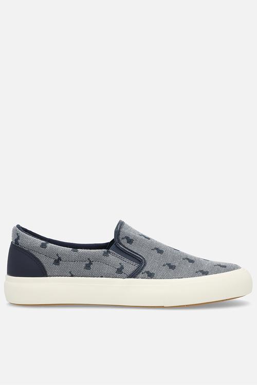 Jacquard Monogram Slip On - Blue