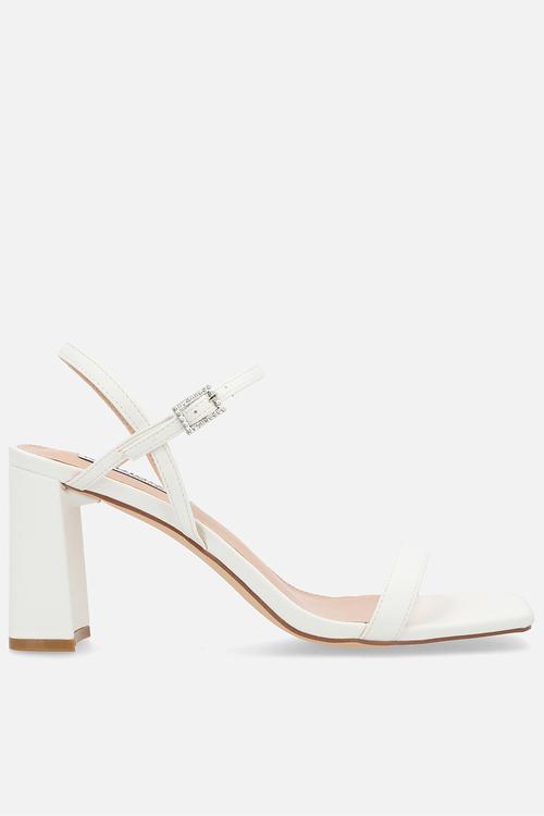 Believe open toe ankle strap - white